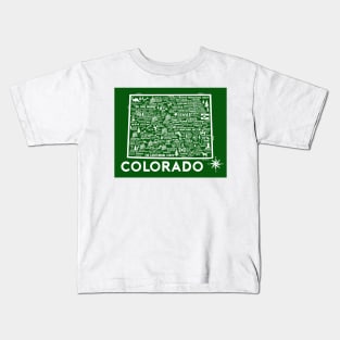 Colorado Map Kids T-Shirt